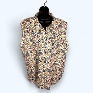 1X VINTAGE SEPARATE ISSUE TEDDY BEAR SLEEVELESS TOP GRANNYCORE